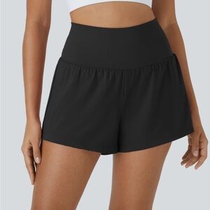 HALARA Super High Waisted Back Pocket & Side Hidden Pocket 2-in-1 Yoga Shorts 3"